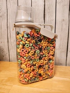 Cereal Containers Storage, 2.8l 2800ml Dry Food Rice Holder with Measuring Cup - Picture 1 of 4