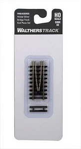 Walthers Track 83005 HO Scale Code 83 Nickel Silver Bridge track End Piece Set - Picture 1 of 1