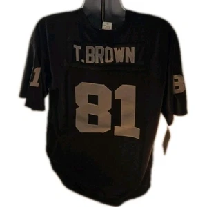 Black Raiders #81 Tim Brown Mitchell & Ness Herren Größe 52 Throwback Trikot - Bild 1 von 8