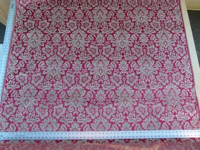 By Yard Scalamandre Audrey Cut velvet linen Red Renaissance MSRP$427/Y - Image 1 of 4