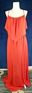 BCBGeneration Maxi Dress Orange Lava Size L - Picture 1 of 5