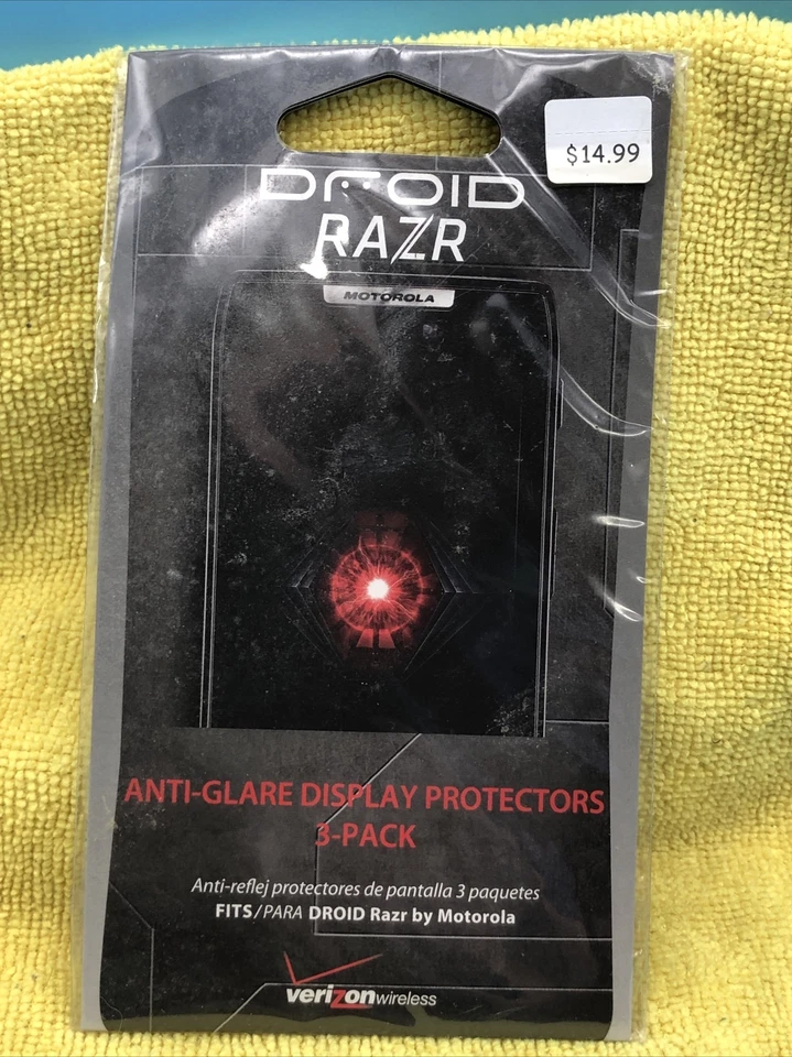 Single / One Verizon Anti-Glare Display Protector for DROID Razr by Motorola - Image 1 of 2