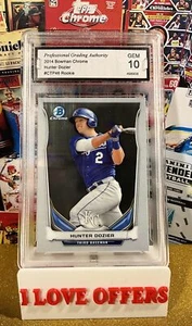 2014 BOWMAN CHROME HUNTER DOZIER ROOKIE #CTP46 RARE PGA 10 GEM MINT C STORE READ - Picture 1 of 4