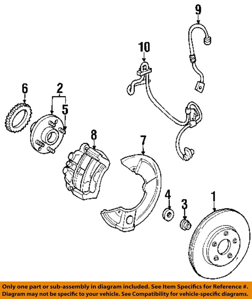 FORD OEM 95-98 Windstar Front Suspension Brake Components-Abs Sensor F58Z2C204AA - Image 1 of 1