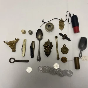 Junk Drawer Lot Of Misc Collectibles And Metal Ware - Knives Spoon More! - Picture 1 of 9