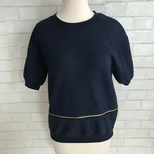 Harvey Faircloth Crewneck Zip off Cropped Sweatshirt Small - Picture 1 of 4