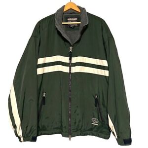 Manteau homme vintage Abercrombie & Fitch taille XL doublé de polaire verte authentique années 90