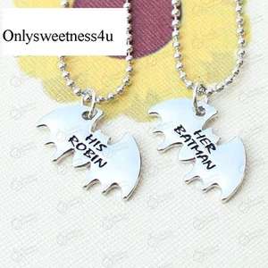 Batman und Robin DC Comics Beste Freunde Paare Sein & Ihr Partner Halskette Set - Bild 1 von 1