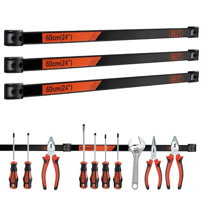 BROILISSIMO 3tlg Magnetleiste Werkzeughalter 60cm Werkzeug Halterung Magnet Werkzeugleiste