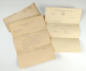 Geological Department Survey of Georgia Atlanta Cartersville 1908 Letters PA131 - Picture 1 of 5