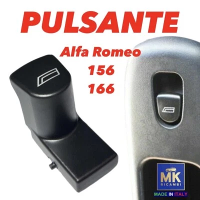 PULSANTE ALZAVETRO ALFA ROMEO 156 166 TASTO FINESTRINO CON SIMBOLO (SI ILLUMINA) - Immagine 1 di 4