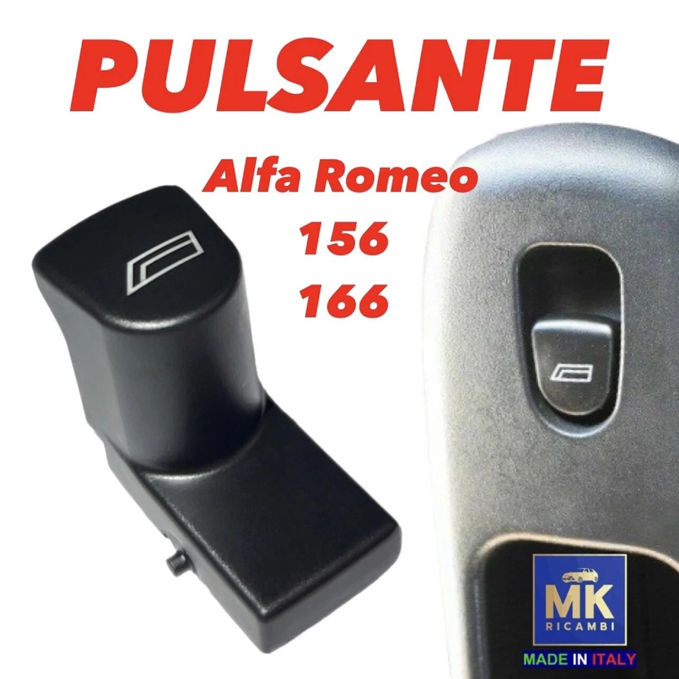 PULSANTE ALZAVETRO ALFA ROMEO 156 166 TASTO FINESTRINO CON SIMBOLO (SI ILLUMINA) Foto 1 de 4