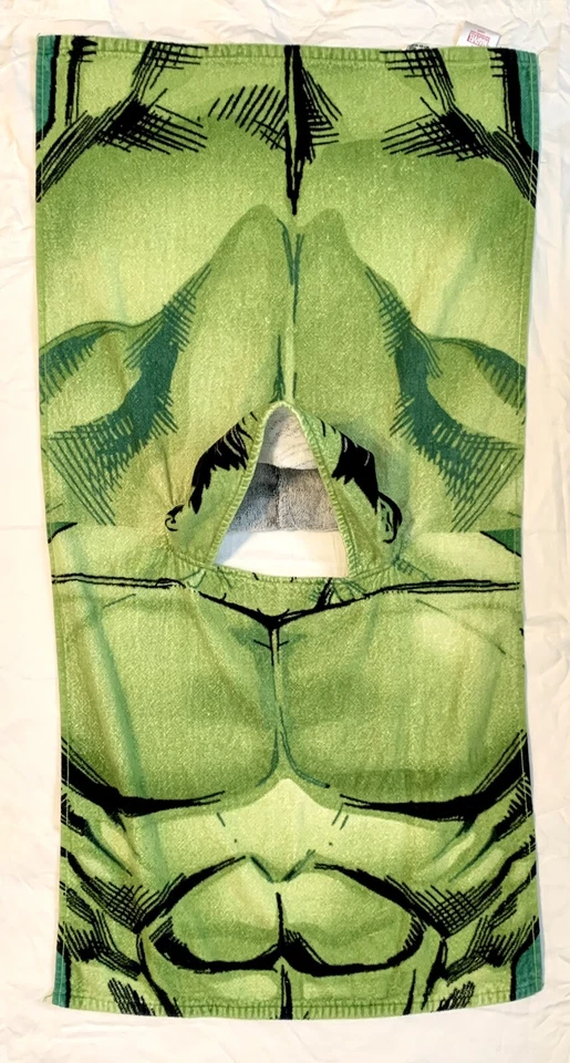 Incredible Hulk Marvel Juvenil Poncho Toalla Verde con Capucha Foto 1 de 4