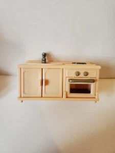 Calico Critters Sylvanian Families techo rojo acogedor cabaña bronceado fregadero estufa horno - Imagen 1 de 2