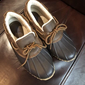 Zapatos de pato forrados listos para el invierno JBU Jambu GWEN marrón y negro 7M gran forma - Imagen 1 de 10