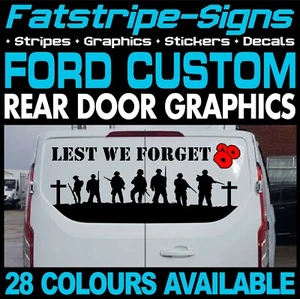 passend für FORD CUSTOM DAMIT WIR NICHT VERGESSEN ARMEE UK AUFKLEBER GRAFIK DECALS CAMPER VAN ST - Bild 1 von 2