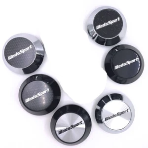 NEW 4X Set 65mm/60mm WedSport Style Racing MB Rota Konig Black Wheel Center Cap - Picture 1 of 23