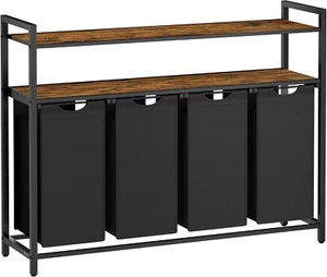 Laundry Basket, Laundry Hamper with 4 Pull-Out and Removable Laundry Bag - Picture 1 of 12