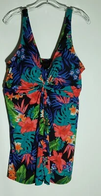 WOMENS FLORAL ONE-PIECE SKIRT SWIMSUIT - Image 1 of 4