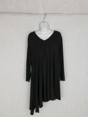 Nuevo con etiquetas Vestido Sun Kim Negro Suelto XL Ligero Para Mujer Manga Larga Hecho en EE. UU. Foto 1 de 4
