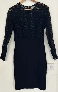 Bless'ed are the Meek Black Long Sleeve Bodycon Dress Size 3 S M - Picture 1 of 6