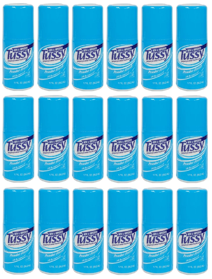 Desodorante antitranspirante Tussy Roll-On, pó fresco, 1,70 oz (pacote com 18) - Imagem 1 de 1