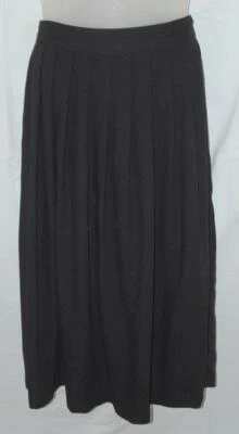 Черный размер 14 церкви офиса или повседневное платье со складками спереди Midi юбка KATHIE LEE - Изображение 1 из 3