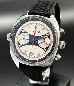 Ocean Okean Poljot 3133 navy military USSR men's wristwatch chronograph 23 jewel - Picture 1 of 13
