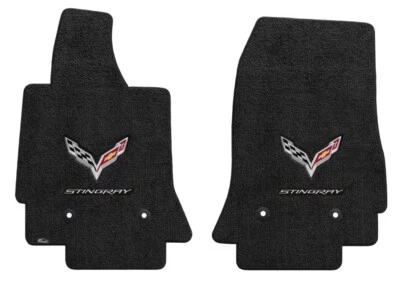 LLOYD MATS Luxe FLOOR MATS 2014 to 2019 Corvette; C7 logos & Stingray letters - Image 1 of 4