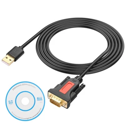 Cable adaptador serie USB a RS232 DB9 USB A macho a D-SUB 9 pines macho convertido... Foto 1 de 4