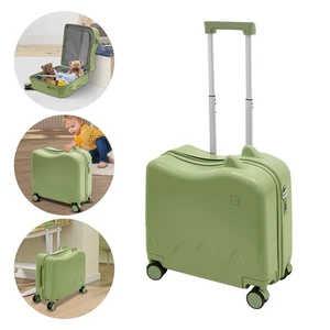 Ride on Suitcase for Kids 18 inch Kids Luggage Suitcases Child Seat Olive Green - Foto 1 di 23