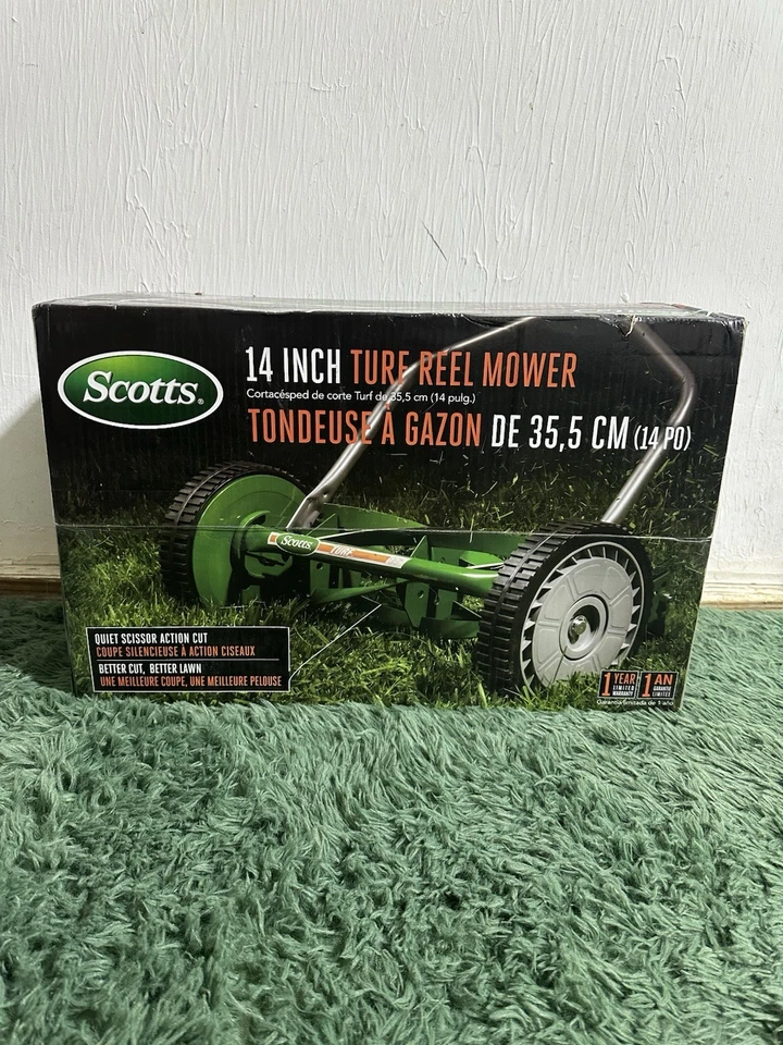 Scotts Scott's 16 pulgadas Carrete Elite manual caminar detrás carrete empuje cortacésped-usado Foto 1 de 1