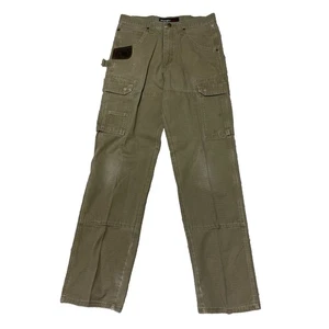 Wrangler Riggs Workwear Ripstop Cargo Pants Beige Sz 30x34 Carpenter Gorpcore - Picture 1 of 10
