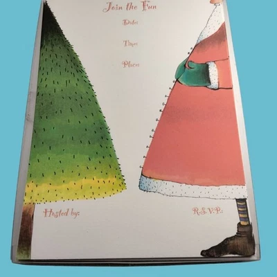 Cartão de Natal serviço de correspondência convites de festa de fim de ano cartões envelope - Imagem 1 de 4