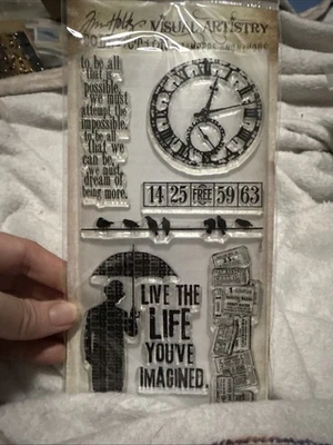 Estampillas transparentes anónimas de Tim Holtz POSIBILIDADES DE VIDA Foto 1 de 3