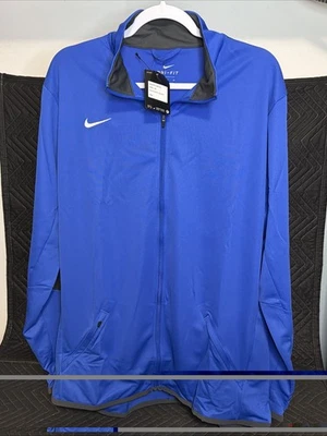 全新,蓝色 Nike Dri Fit 超大号 男式 Epic 夹克,全拉链 — 第 1/3 张图片