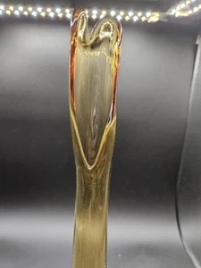 VTG. Viking Glass Swung Amber Drape Vase - Picture 1 of 7