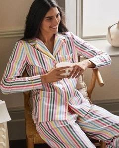 Boden Womens Size 4 (Fits 2 Better) Vanessa Cozy Rainbow Stripes 2 Piece Set - Picture 1 of 16