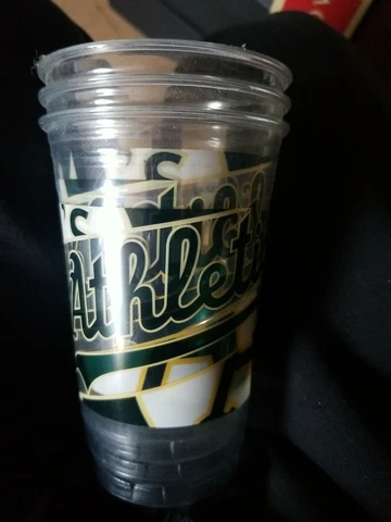 3-Oakland Athletics Plastic Staduim Beverage Cups Set of 3 Oakland A's Cover