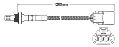 Pre-Cat oxygen sensor for Nissan Terrano II R20 KA24E 4-Cyl 2.4 11/96-10/99 - image 1 of 2