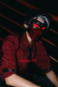 Batman Red Hood Jason Todd Led Eyemask Half Face Mask 3D Print Cosplay Prop Gift - Picture 1 of 8