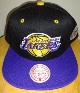 Bronny James Black Lakers LA Mitchell & Ness Cap The Finals 2010 Logo Patch Hat - Picture 1 of 7