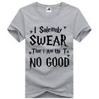 Women I Solemnly Swear Round Neck Printed Casual Summer Wear T-Shirts And Tops