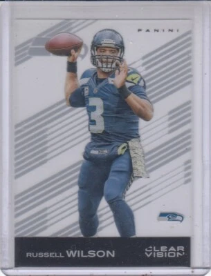 RUSSELL WILSON 2015 Panini Clear Vision #51A (blue jersey) Seahawks - Image 1 of 2