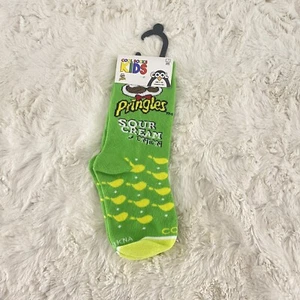 Pringles Sour Cream & Onion Novelty Socks Size 7-10 Unisex Kids - Picture 1 of 4