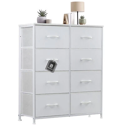 Cômoda com 8 gavetas de tecido, armário de armazenamento gaveta 4 cores, organizador de roupas - Imagem 1 de 4