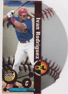 IVAN RODRIGUEZ PACIFIC AURORA HARDBALL CEL-FUSION DIE CUT RANGERS #18 1998 98 - Foto 1 di 1