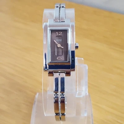 Reloj de vestir clásico rectangular pulsera de acero Hugo Boss Petite para dama Foto 1 de 4