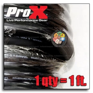 ProX XC-812 (per foot) 12 Gauge 8 Conductor Core Channel OFC Speaker Audio Cable - Picture 1 of 1