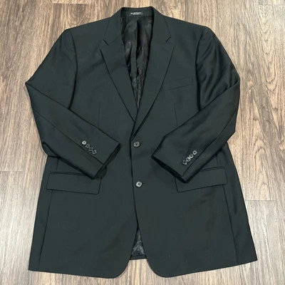 Blazer John Varvatos Premium Pin Negro Aguja Única Lana Worsted Talla 46L Foto 1 de 4